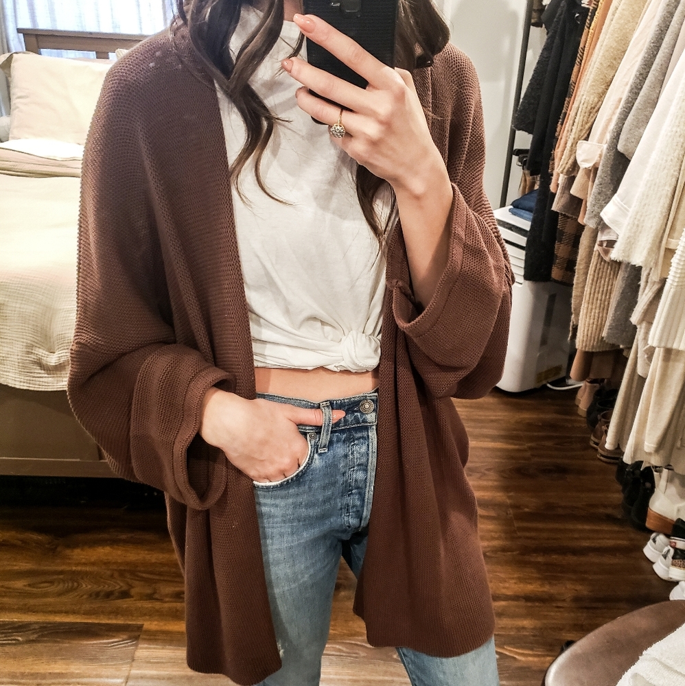 Batwing knitted cardigan